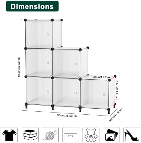 6Cube Storage Organizer Modular Stackable - Image 3
