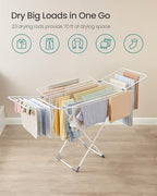 SONGMICS Clothes Drying Rack, Heavy Duty, 4 Gullwings - Image 3