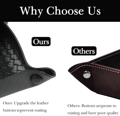 KINIVA 2 Pack PU Leather Jewelry Valet Tray - Image 3