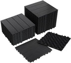 Neoaider 27PCS Plastic Interlocking Decking Tiles 12" x 12", Dark Grey by Neoaider