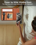 Valet Tray, Built in Wireless Charging Pad, Nightstand Organizer - Image 3