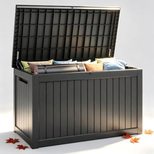 Outdoor Storage Box, Resin Deck Boxes Indoor and outdoor, Waterproof Storage by NBYSGO