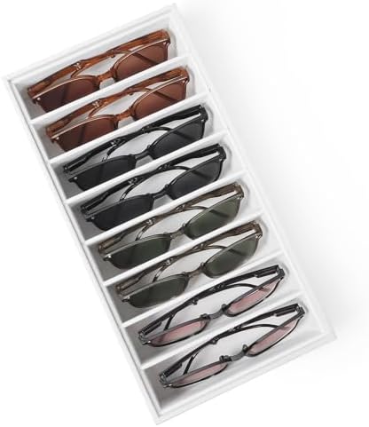 Velvet Sunglass Organizer Tray, Stackable Glasses Case by Unknown