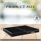 Batiyeer 2pcs Sunglasses Organizer Storage Tray Black 4 Pcs - Image 2