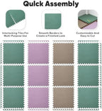 32 Pack 128 sqft Home Gym Mat, Puzzle Exercise Mat, EVA Interlocking Foam Floor - Image 6