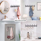 Coat Rack Wall Mounted, 6 Coat Hooks - Image 4