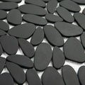 Black Pebble Tile Shower Floor, Pebble Mosaic Backsplash by Lovdeco