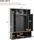 Merax 59" Farmhouse Hall Tree - Image 6