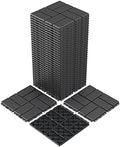 Goovilla Plastic Interlocking Deck Tiles, 36 Pack 12"x12", Dark Grey by Goovilla