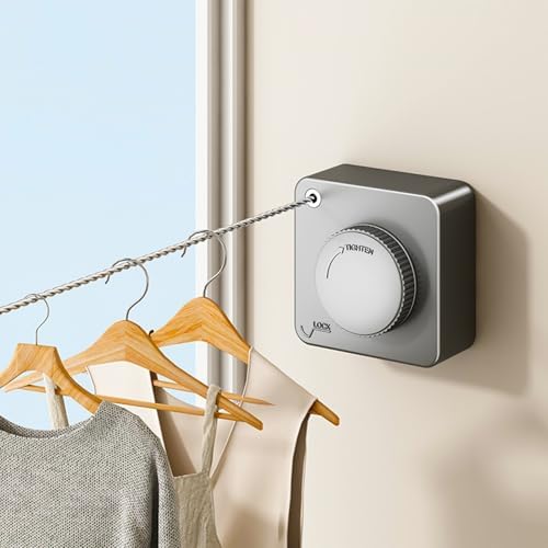 Retractable Clothesline Indoor Outdoor 16.2Ft Non-Sag by UpChoNice