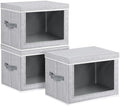Homsorout Storage Bins with Lids, 3 Pack Large Storage Cubes with Window by Homsorout