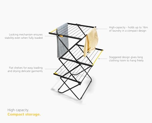 Joseph Joseph AirFrame 3-Tier Folding Clothes Drying Rack, Space Saving - Image 5