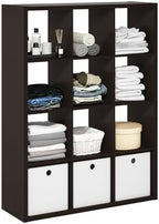 Furinno Cubicle 12-Cube Thick Frame Book Shelf, Open Back by Furinno-FitsYourSpaceFitsYourBudget