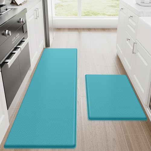 StepRite Kitchen Mats for Floor, 2-Piece Anti-Fatigue Kitchen Rugs by Bringcushiontoyourlife