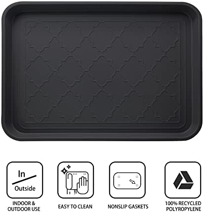 Boot Tray for Entryway Indoor, Heavy Duty Shoe Mat Tray 3 Packs, 16.7"x12.8" - Image 2