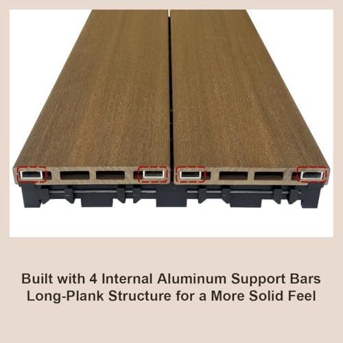 JJWOOD 2-Inch Thick Interlocking Deck Tiles, Elevated Outdoor Floor Tiles - Image 3