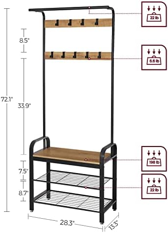 VASAGLE Coat Rack, Hall Tree - Image 5