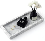 Real Natural Small Marble Tray for Bathroom, Kitchen Counter by Zilukar