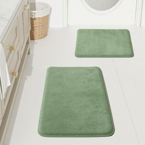 HUXMEYSON Bathroom Rugs Sets 2 Piece, Non-Slip & Quick Dry Bath Mat Set by HUXMEYSON