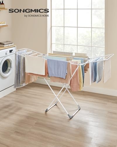SONGMICS Clothes Drying Rack, Heavy Duty, 4 Gullwings - Image 2