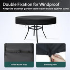 SUNICO Outdoor Table Covers Waterproof Round 36" Dia - Image 3