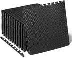 ProsourceFit Exercise Puzzle Mat 1/2-inch, EVA Interlocking Foam Floor Tiles by ProsourceFit
