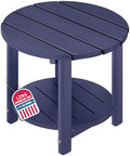LZRS Round Adirondack Side Table Double End Table, Outdoor Side Tables by LZRSPET