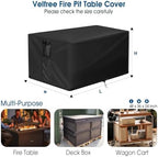 Customized Fire Pit Cover for Outdoor Firepit Rectangular/Round - Image 2