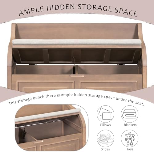 Knocbel Rustic Entry Storage Bench - Image 6