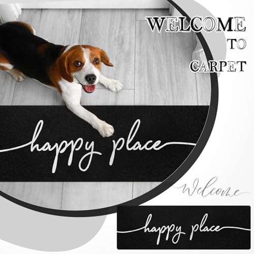 48''x16'' Long Doormat for Entrance Entry, Happy Place - Image 3