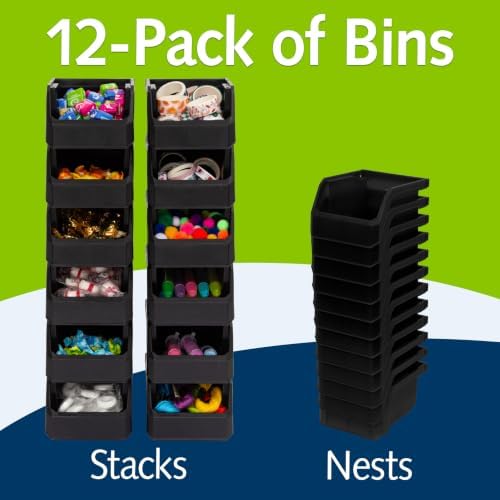 ReadySpace Extra-Small Stackable Plastic Storage Bins - Image 3