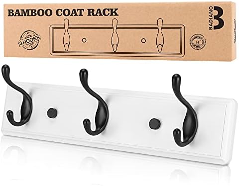 Badiano Heavy Duty Wooden Coat Rack, 14 Inch by BADIANO