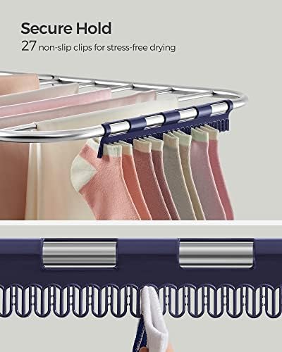 SONGMICS Clothes Drying Rack, Foldable Space-Saving Steel Laundry Rack - Image 5