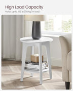 VASAGLE Round Side Table with Lower Shelf, End Table - Image 6