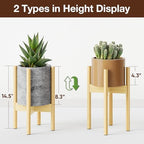 MUDEELA Plant Stand for Indoor, Bamboo Material, 14.5 Inch Tall - Image 5