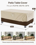 Vailge Outdoor Table Cover Rectangular, Patio Furniture Covers Waterproof - Image 2