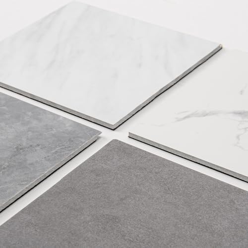Art3d Marble Textured Interlocking Vinyl Floor Tiles, 4 Color Samples - Image 3