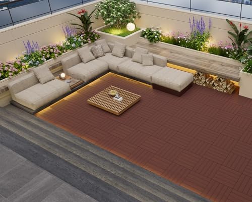 PrimeZone 216 PCS Plastic Interlocking Patio Deck Tiles Outdoor All Weather - Image 5