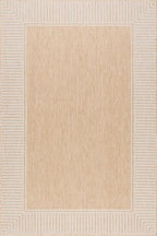 nuLOOM Asha Tan Bordered Power Loomed Indoor/Outdoor Area Rug - Image 3