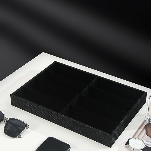 Julysky Sunglass Organizer Tray, 8 Grids Watch Holder Display Jewelry Tray - Image 4