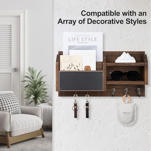 Lwenki Mail and Key Holder – Wall Mount Key Hanger - Image 2