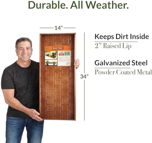 Good Directions Large Boot Tray, Squares Multi-Purpose All Weather Decorative - Image 3