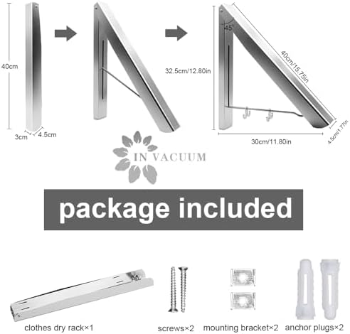 Drying Racks for Laundry Foldable, Wall Mounted Clothes Drying Rack - Image 6