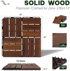 Acacia Interlocking Deck Tiles, 12 Slats - Image 2