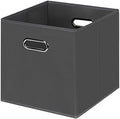 Black Foldable Storage Cubes Bins, Fabric Storage Box Cubes Organizer Baskets by HEAYEEG