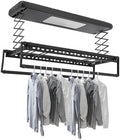 Electric Retractable Airing Rack Black, Ceiling Clothesline 77lbs Load by Unknown