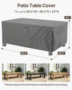 Vailge Outdoor Table Cover Rectangular, Patio Furniture Covers Waterproof - Image 2