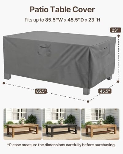 Vailge Outdoor Table Cover Rectangular, Patio Furniture Covers Waterproof - Image 2