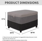 Easy-Going Heavy Duty Outdoor Ottoman Cover - Image 2