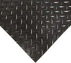 Rubber-Cal Diamond-Plate Rubber Flooring Roll - 3 mm x 4 ft x 1 ft Roll - Black - Image 2